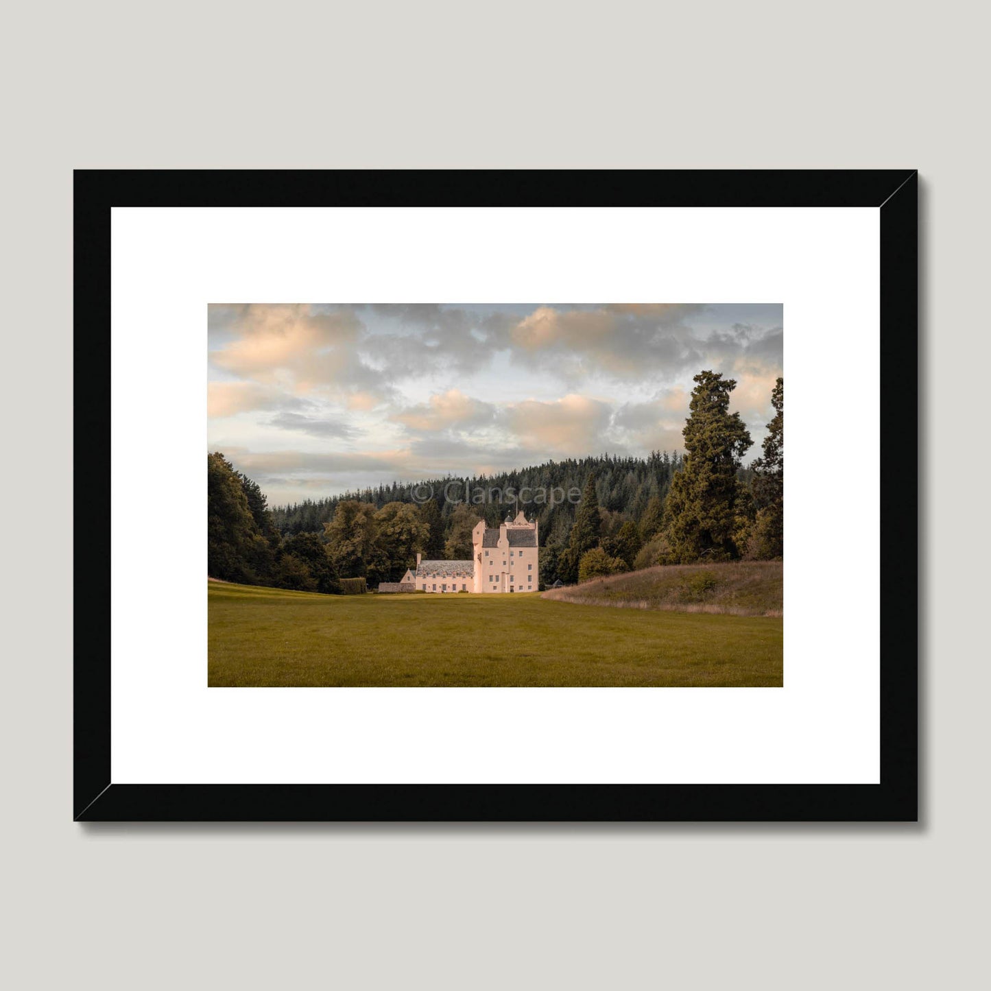 Clan Keith - Aboyne Castle - Framed & Mounted Photo Print 16"x12" Black