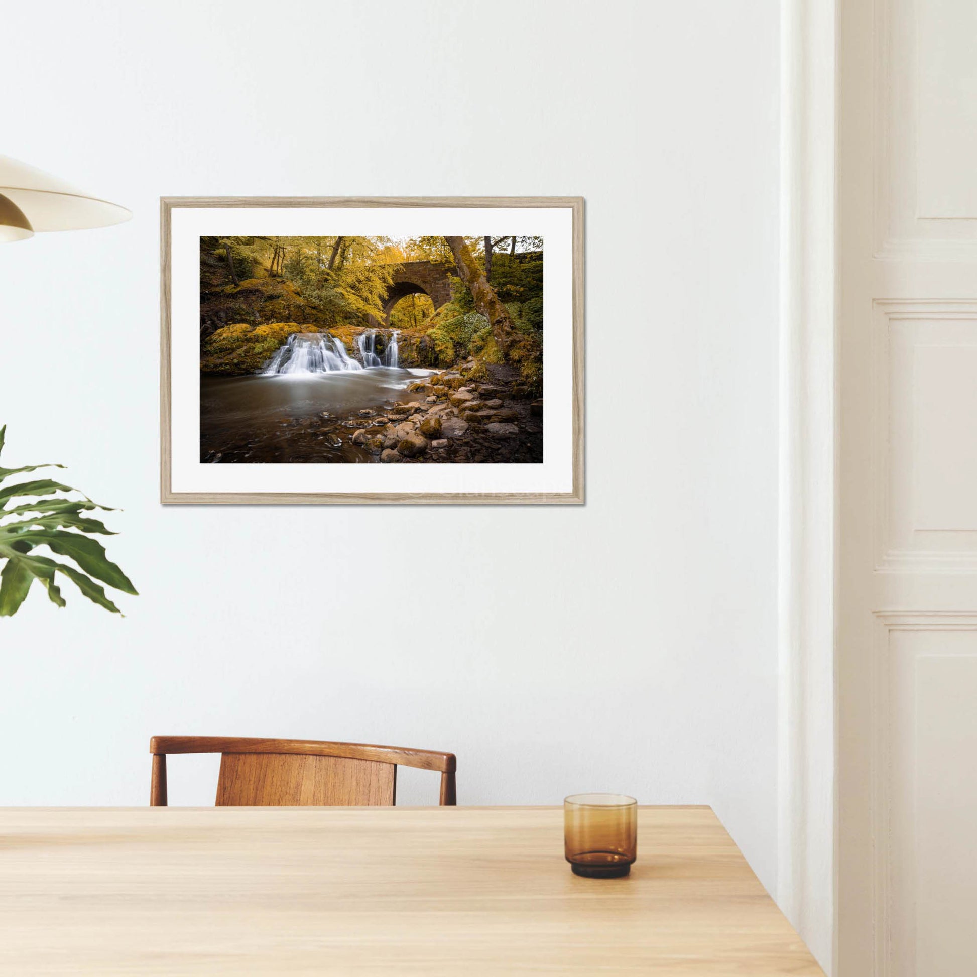 Clan Elliot - Arbirlot Waterfall - Framed & Mounted Photo Print