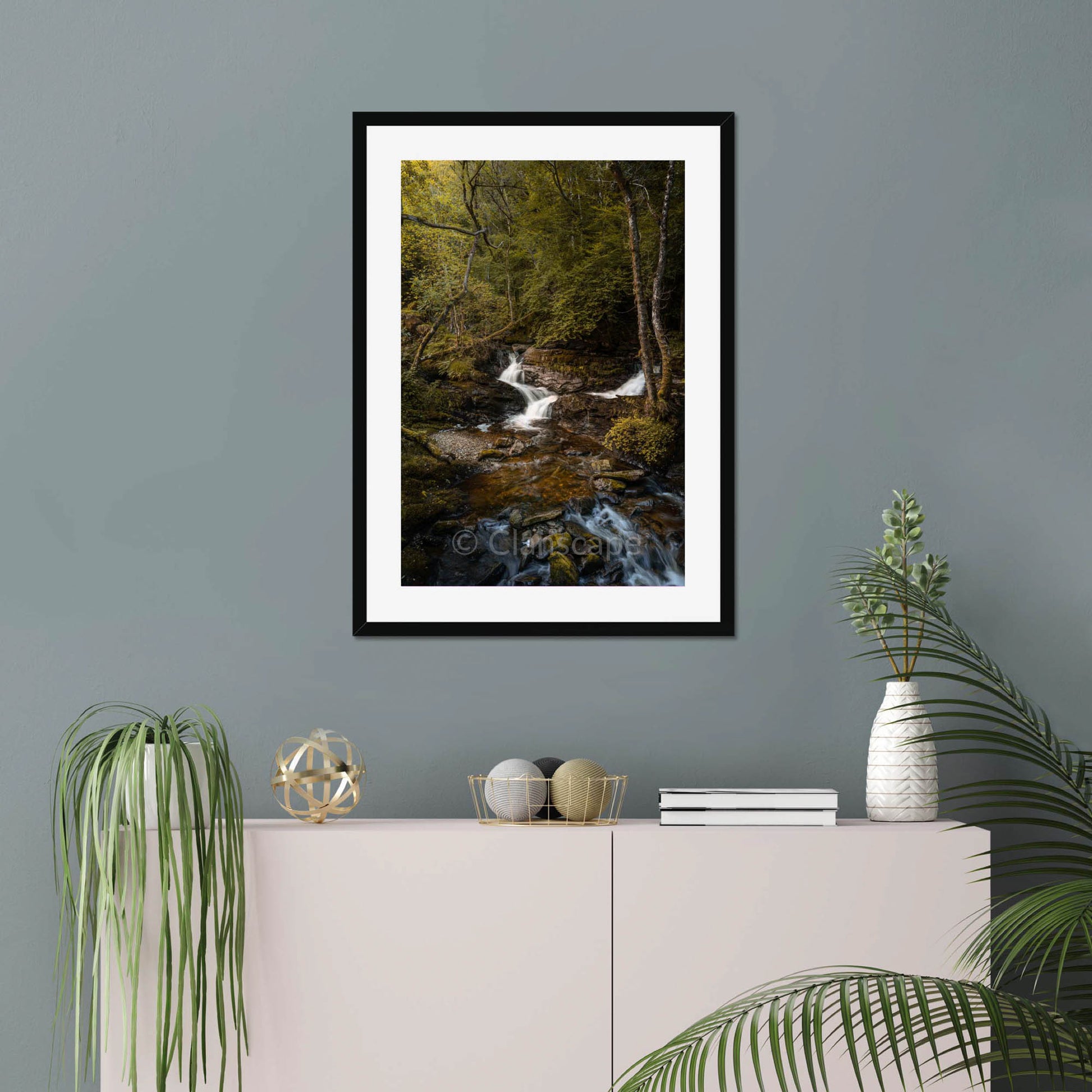 Clan MacGregor - Balquhidder Waterfall - Framed & Mounted Photo Print