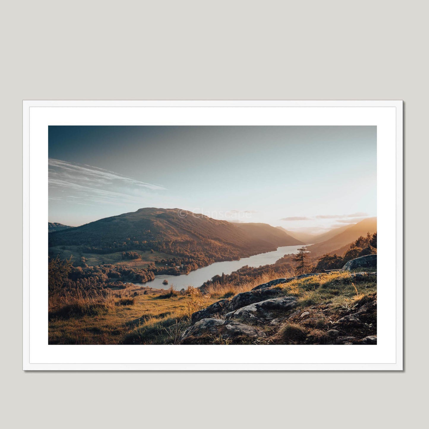 Clan MacLaren - Balquhidder - Framed & Mounted Photo Print 40"x28" White