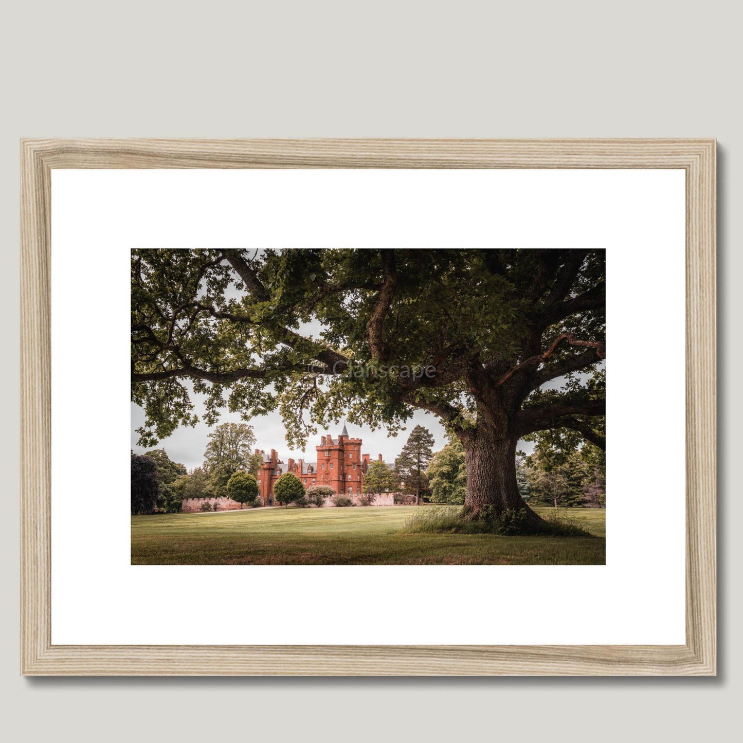 Clan Fraser of Lovat - Beaufort Castle - Framed & Mounted Photo Print 16"x12" Natural