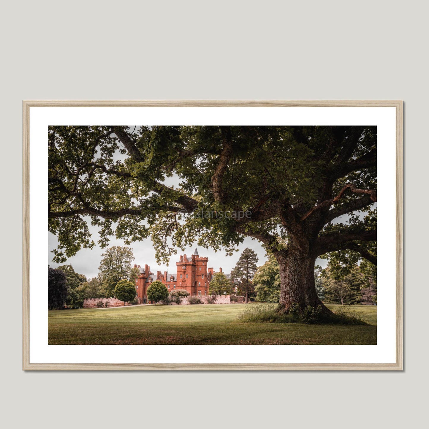 Clan Fraser of Lovat - Beaufort Castle - Framed & Mounted Photo Print 40"x28" Natural