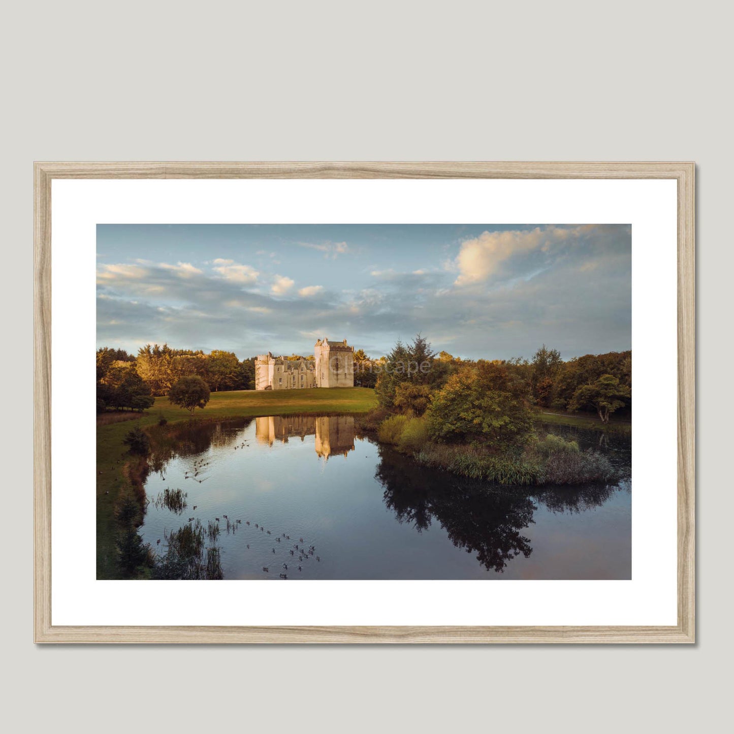 Clan Fraser - Cairnbulg Castle - Framed & Mounted Photo Print 28"x20" Natural