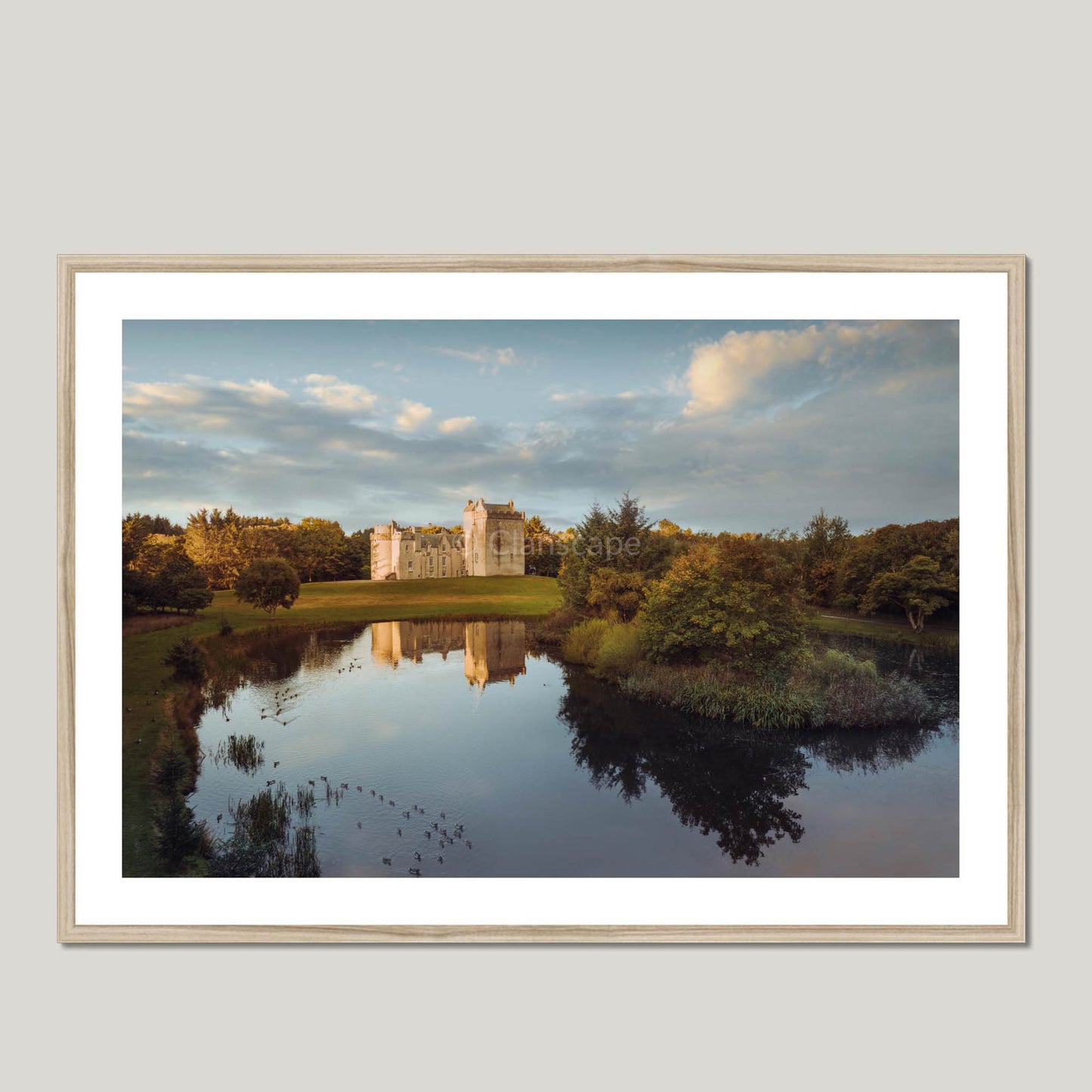 Clan Fraser - Cairnbulg Castle - Framed & Mounted Photo Print 40"x28" Natural
