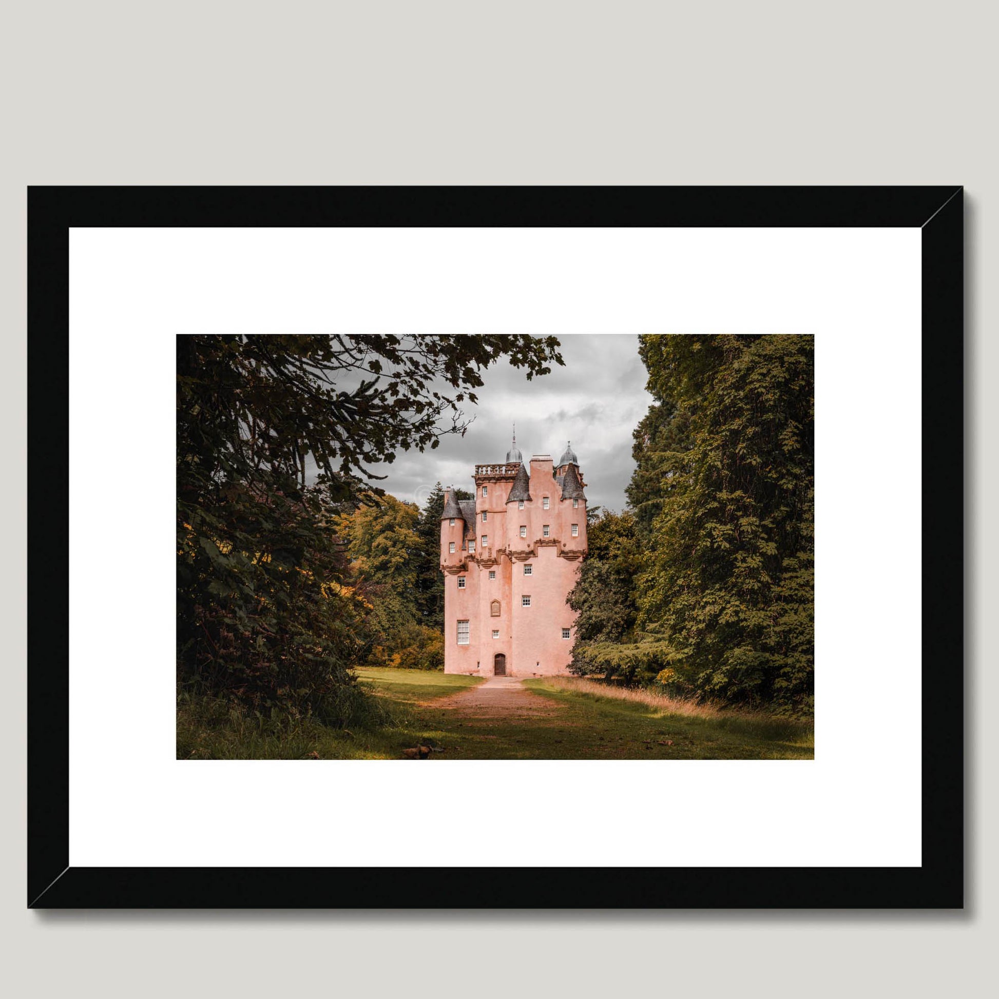 Clan Forbes - Craigievar Castle - Framed & Mounted Photo Print 16"x12" Black