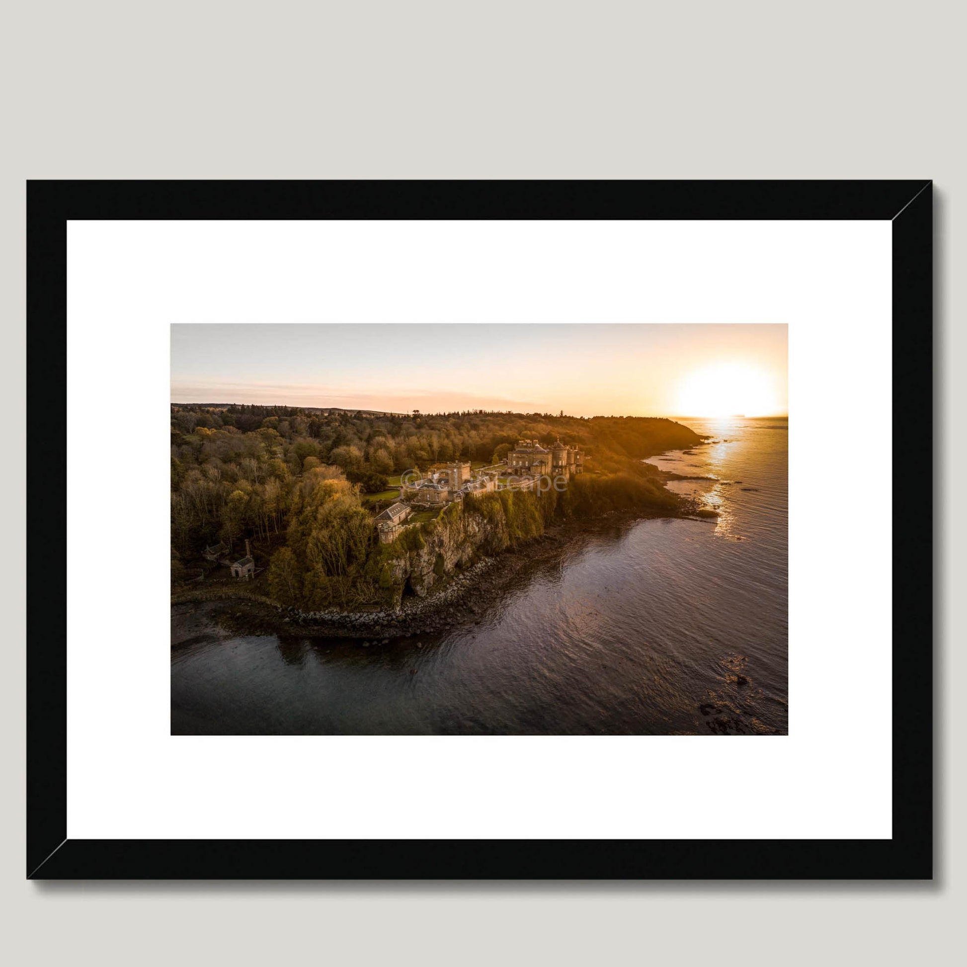 Clan Kennedy - Culzean Castle - Framed & Mounted Photo Print 16"x12" Black