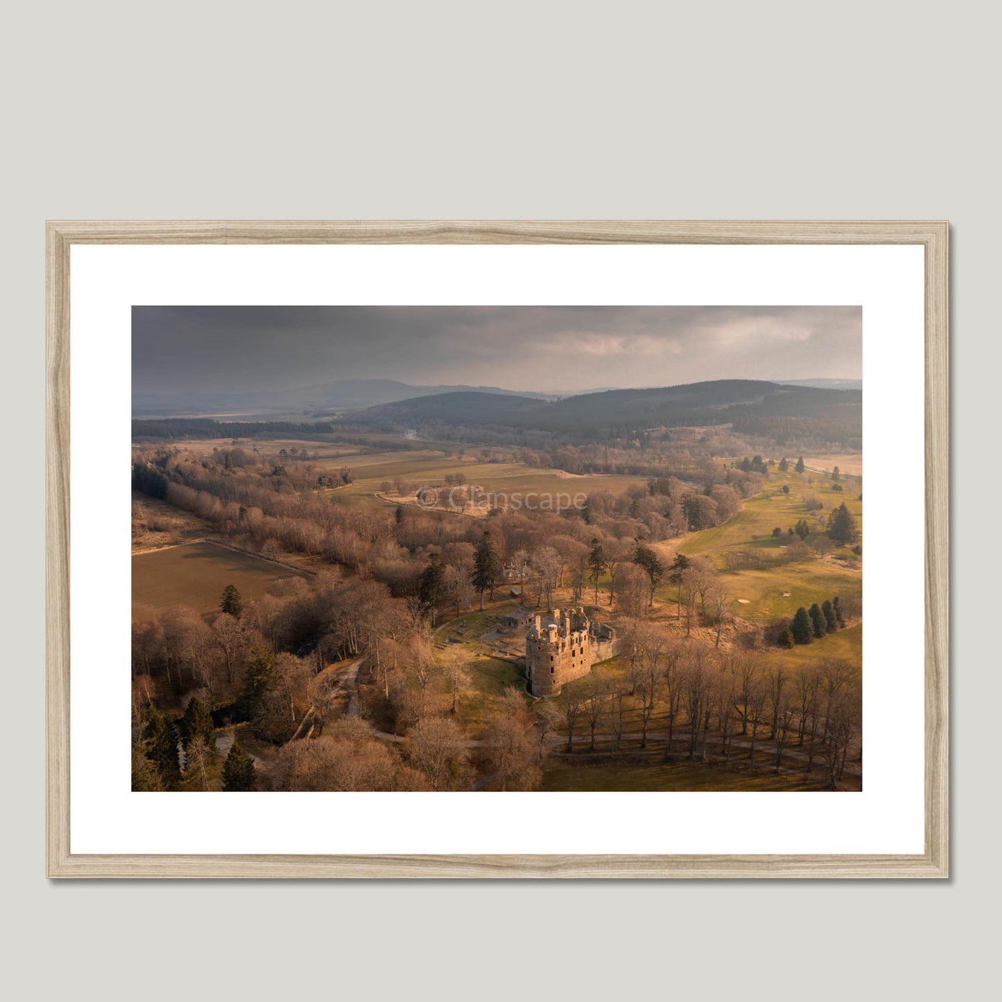 Clan Gordon - Huntly Castle - Framed & Mounted Photo Print 28"x20" Natural