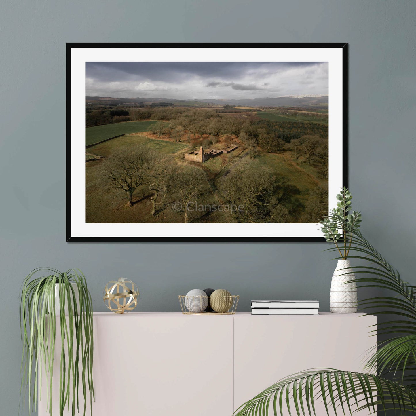 Clan Johnstone - Lochwood Tower - Framed & Mounted Photo Print