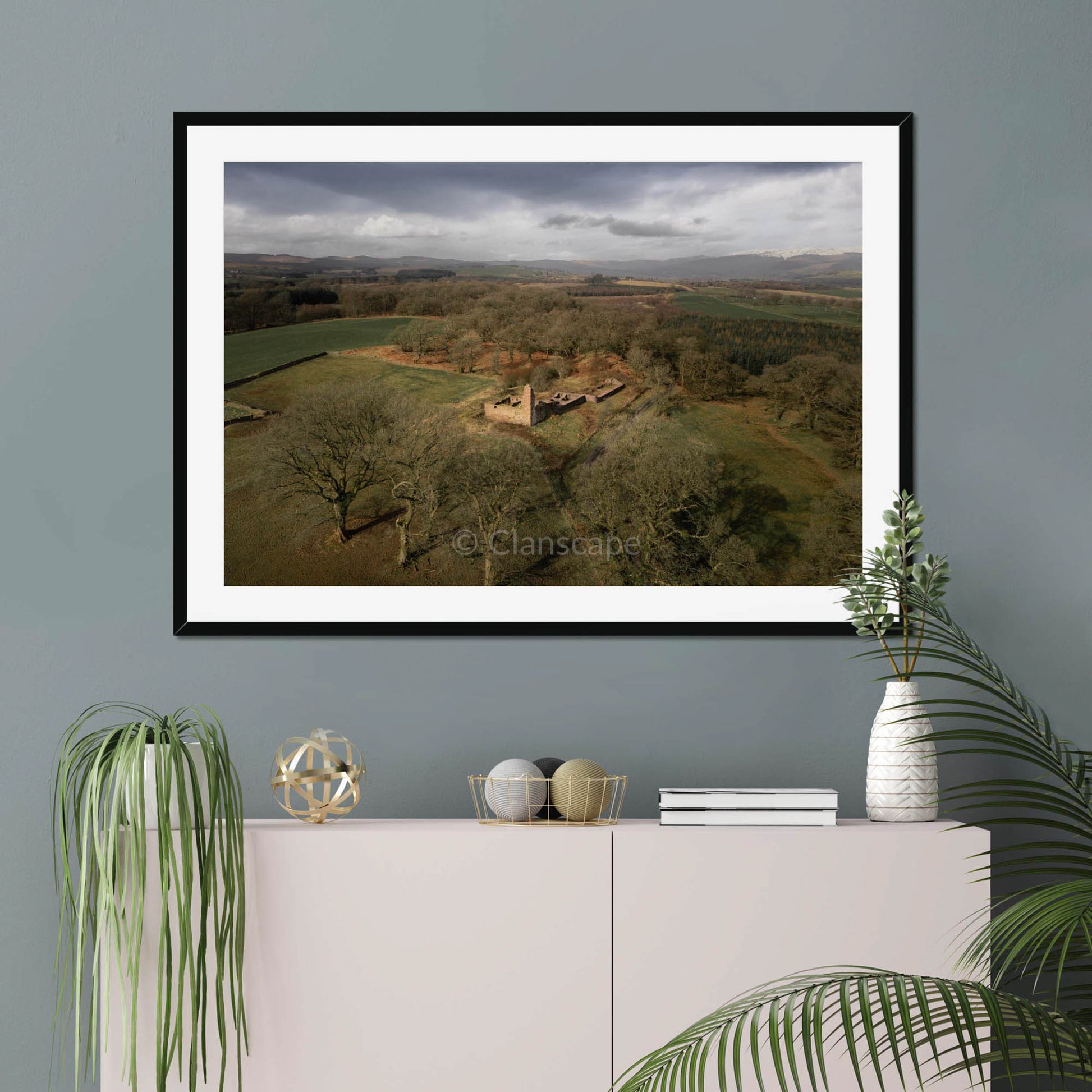 Clan Johnstone - Lochwood Tower - Framed & Mounted Photo Print