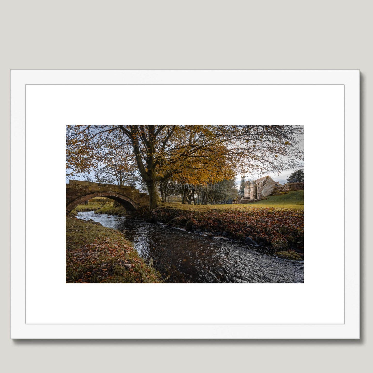 Clan Muir - Rowallan Castle - Framed & Mounted Photo Print 16"x12" White