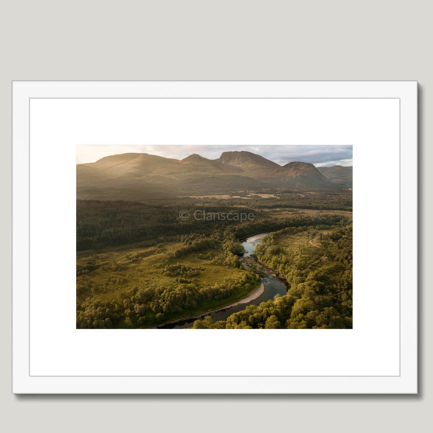 Clan Cameron - Tor Castle (site of) - Framed & Mounted Photo Print 16"x12" White