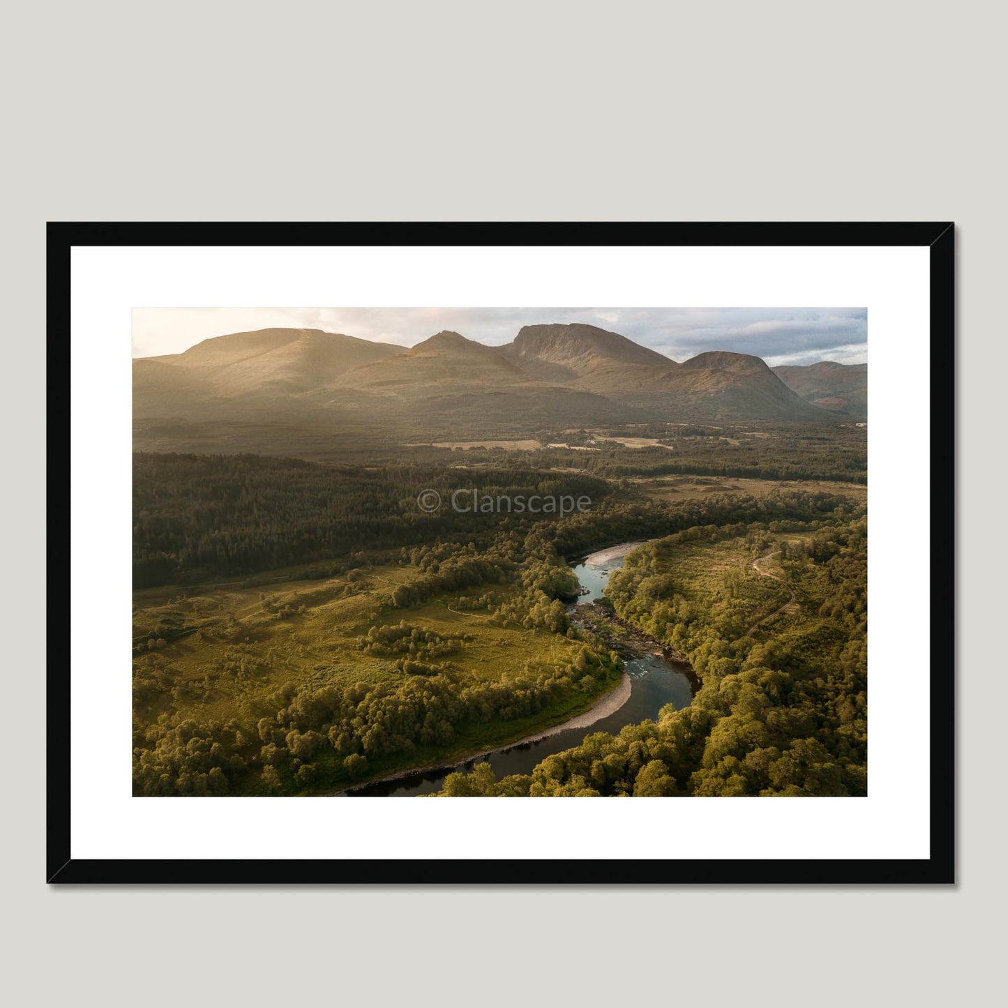 Clan Cameron - Tor Castle (site of) - Framed & Mounted Photo Print 28"x20" Black