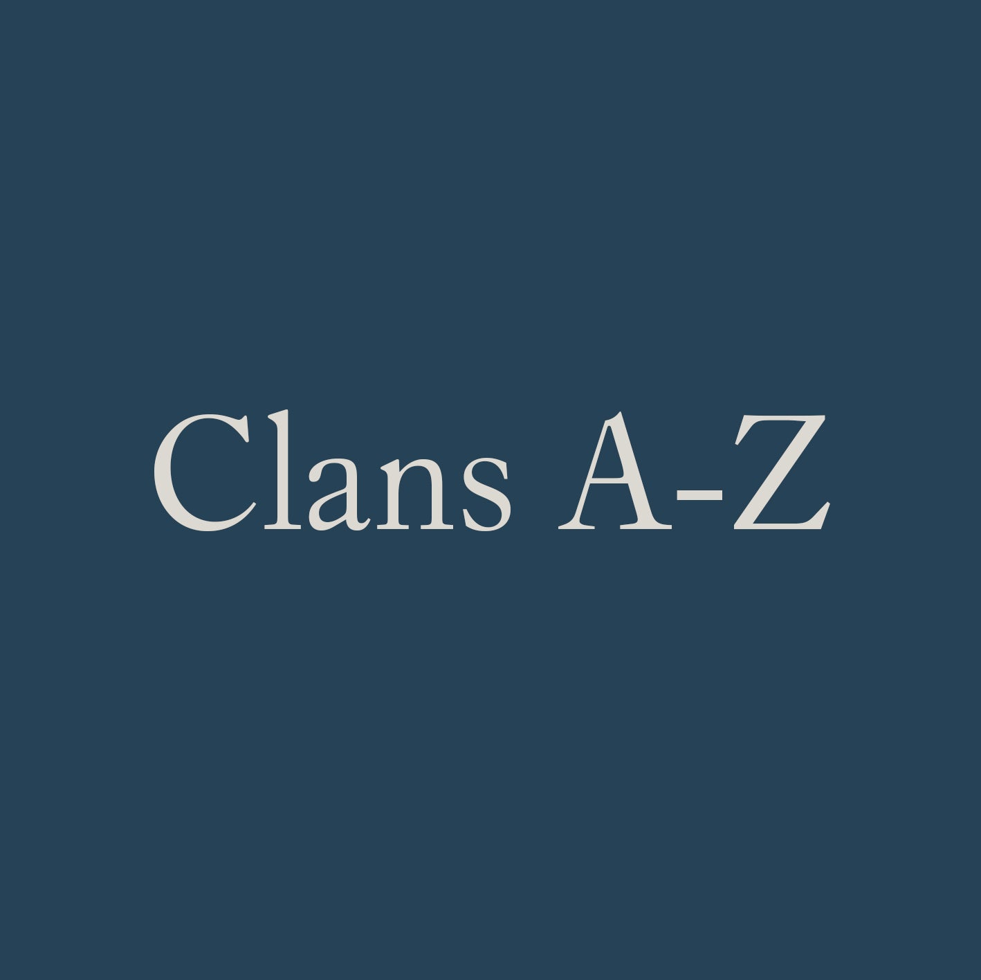 Clans A-Z