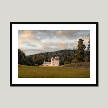 Clan Bissett - Aboyne Castle - Framed & Mounted Photo Print 28"x20" Black