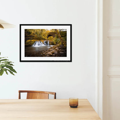 Clan Elliot - Arbirlot Waterfall - Framed & Mounted Photo Print