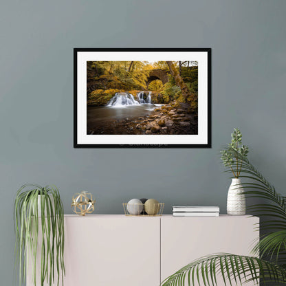 Clan Elliot - Arbirlot Waterfall - Framed & Mounted Photo Print