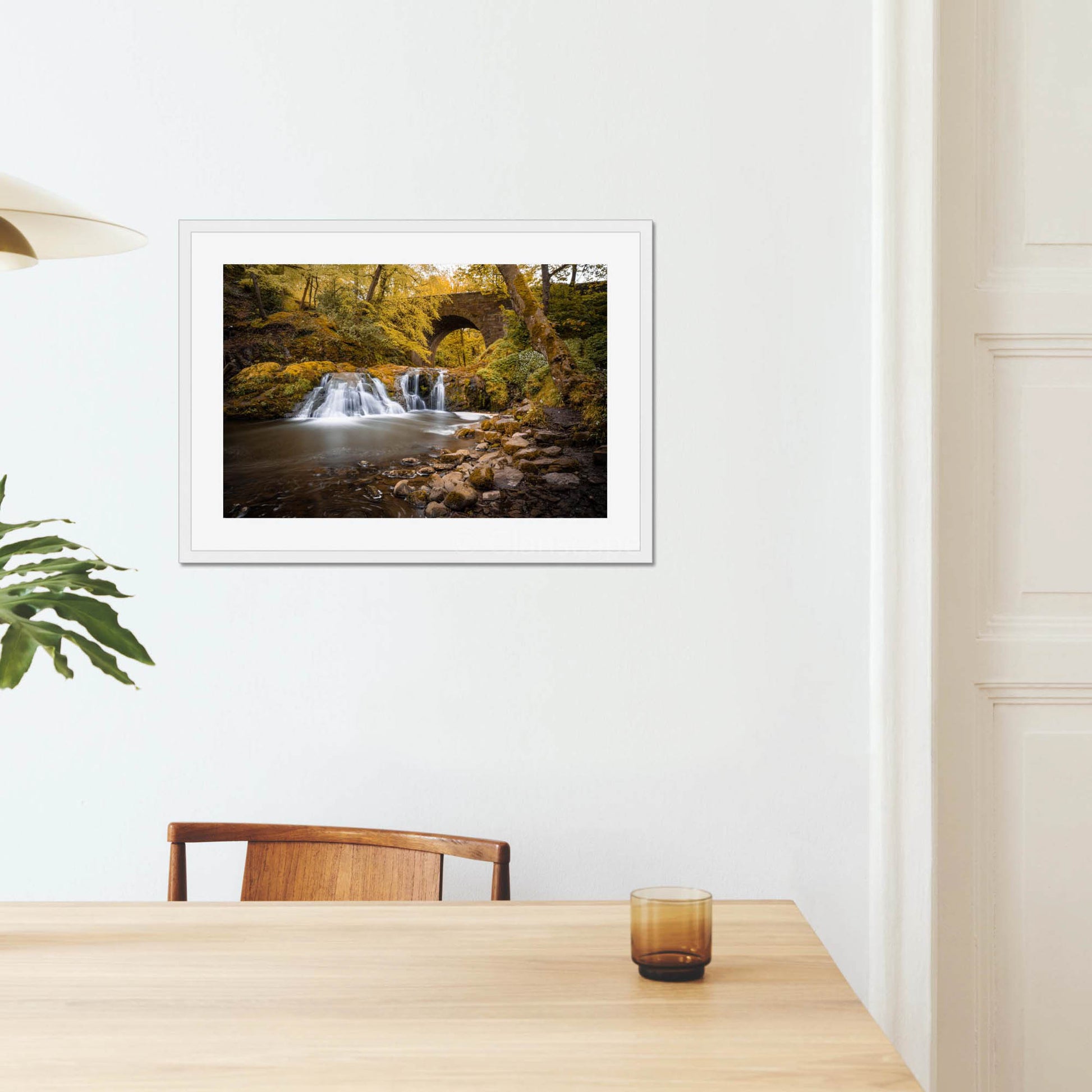 Clan Elliot - Arbirlot Waterfall - Framed & Mounted Photo Print