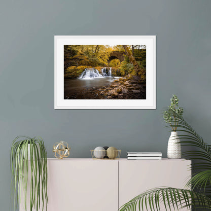 Clan Elliot - Arbirlot Waterfall - Framed & Mounted Photo Print