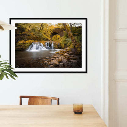 Clan Elliot - Arbirlot Waterfall - Framed & Mounted Photo Print