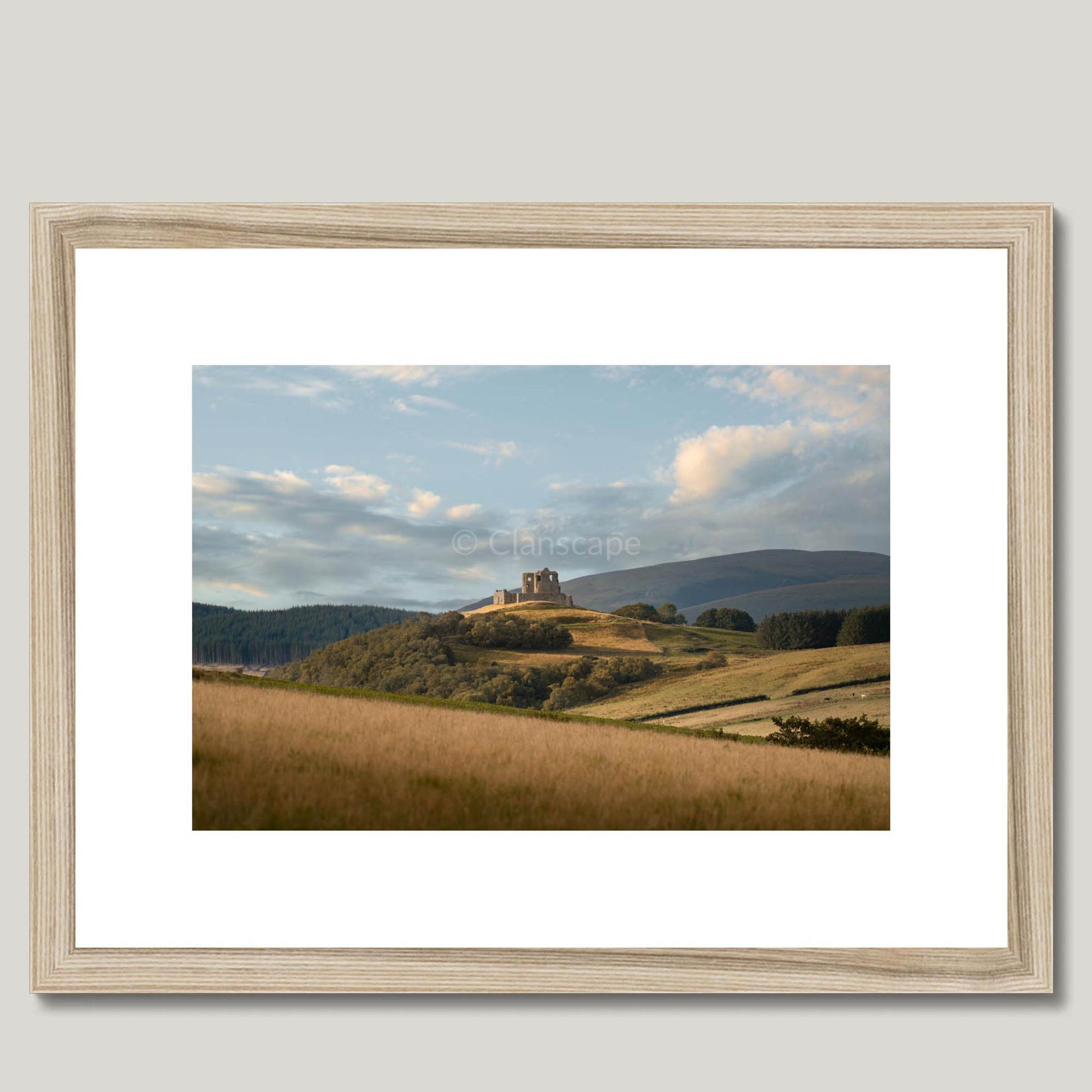 Clan Ogilvy - Auchindoun Castle - Framed & Mounted Photo Print 16"x12" Natural