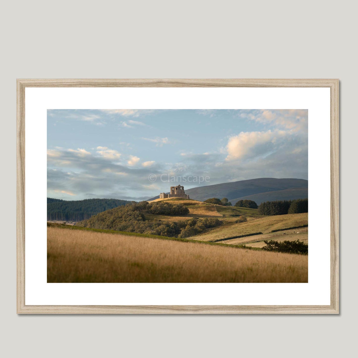 Clan Ogilvy - Auchindoun Castle - Framed & Mounted Photo Print 28"x20" Natural