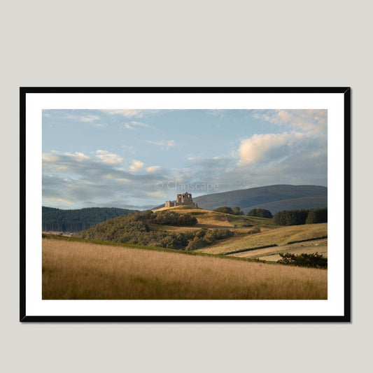 Clan Ogilvy - Auchindoun Castle - Framed & Mounted Photo Print 40"x28" Black