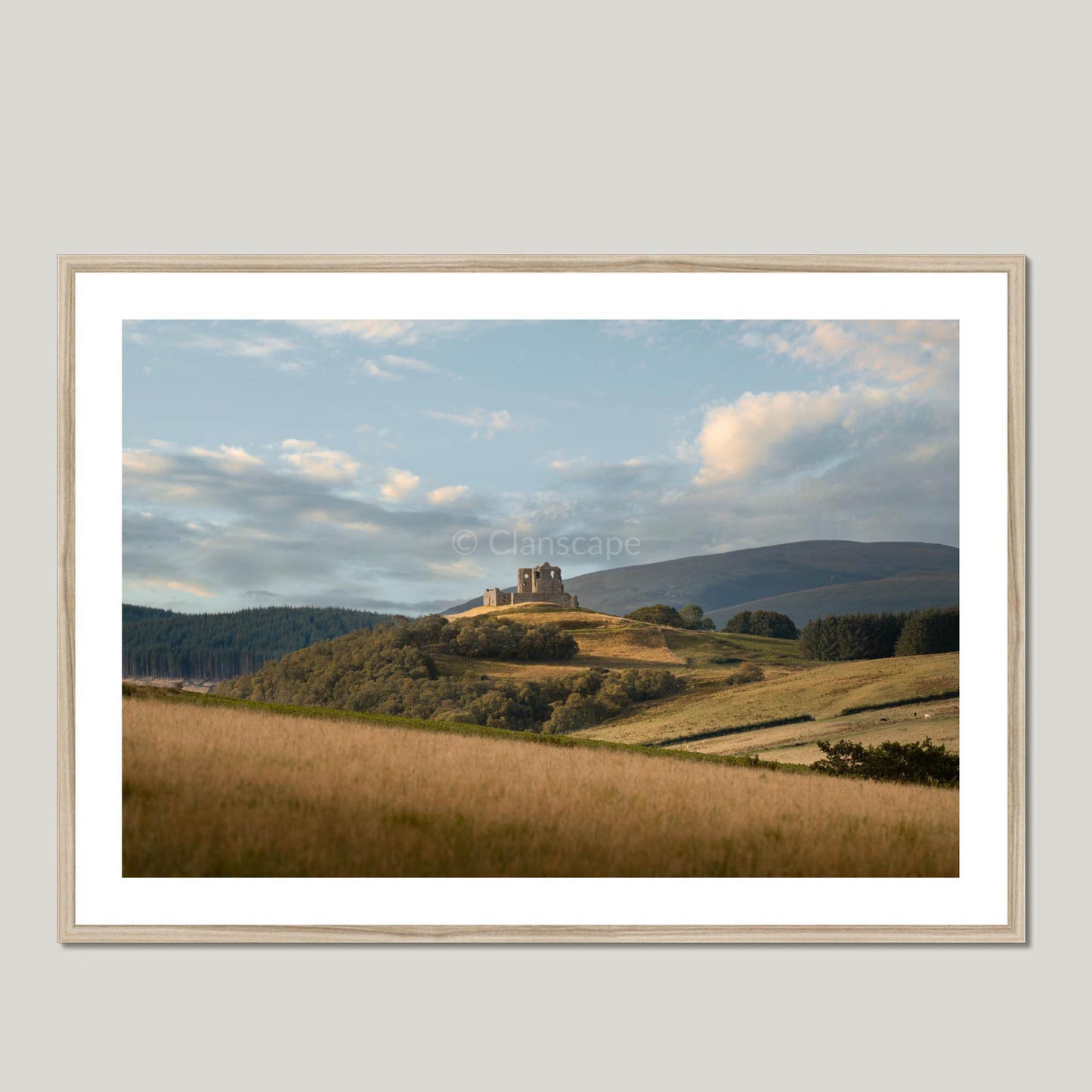 Clan Gordon - Auchindoun Castle - Framed & Mounted Photo Print 40"x28" Natural