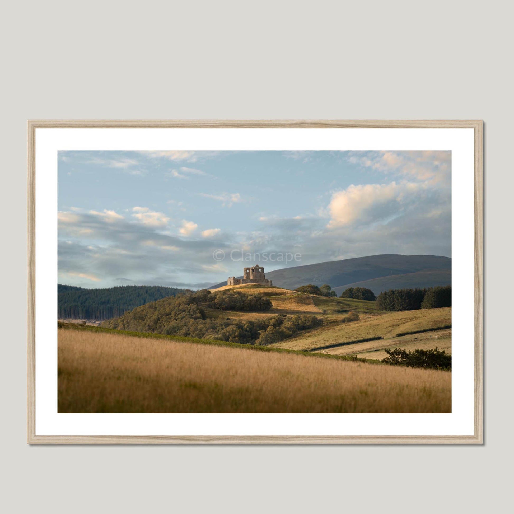 Clan Ogilvy - Auchindoun Castle - Framed & Mounted Photo Print 40"x28" Natural