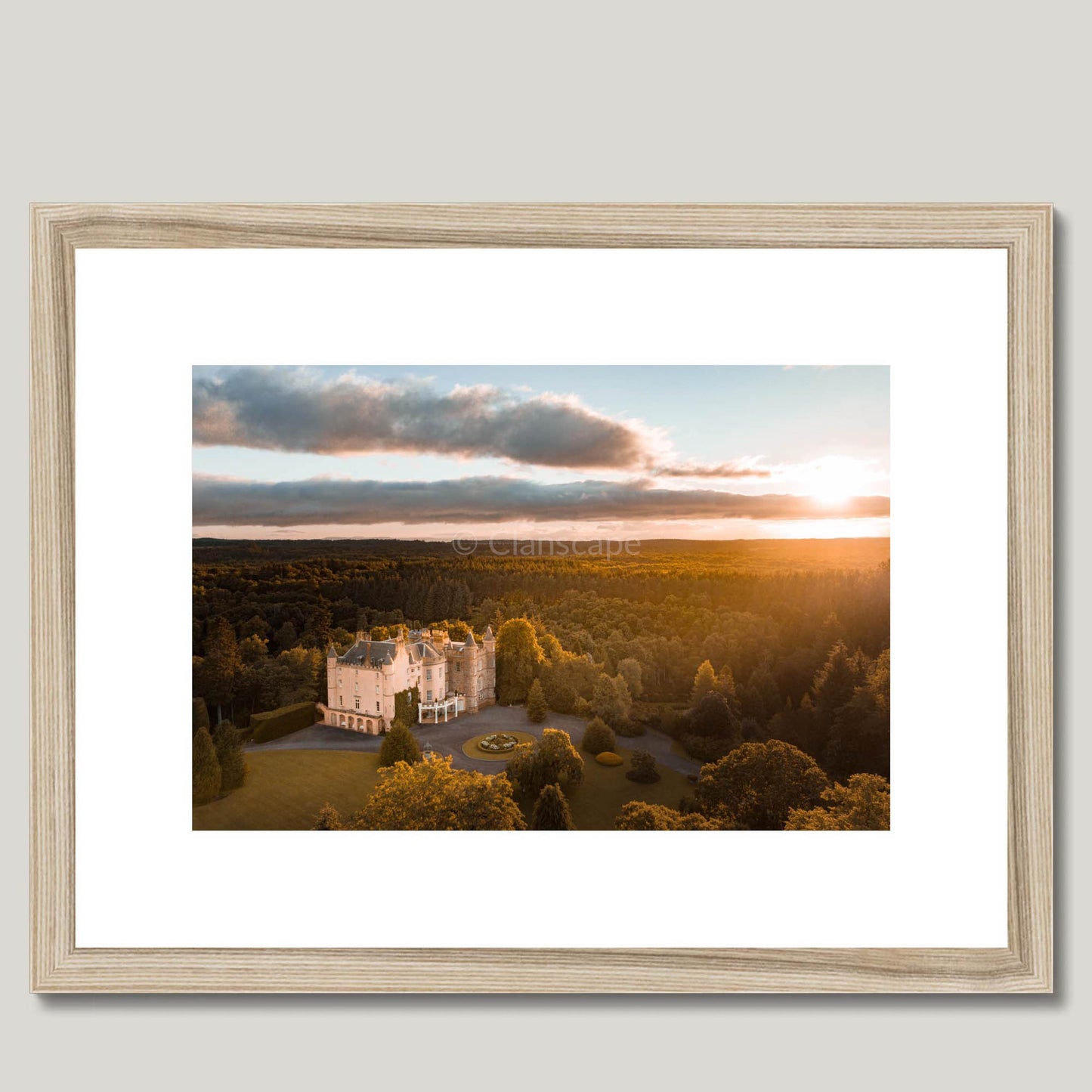 Clan Ross - Balnagown Castle - Framed & Mounted Photo Print 16"x12" Natural