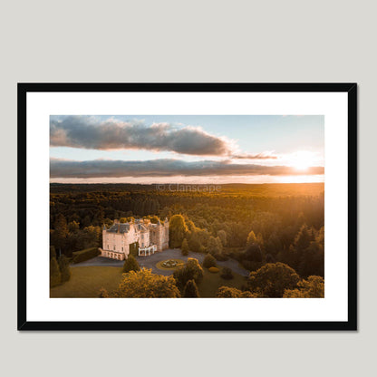 Clan Ross - Balnagown Castle - Framed & Mounted Photo Print 28"x20" Black