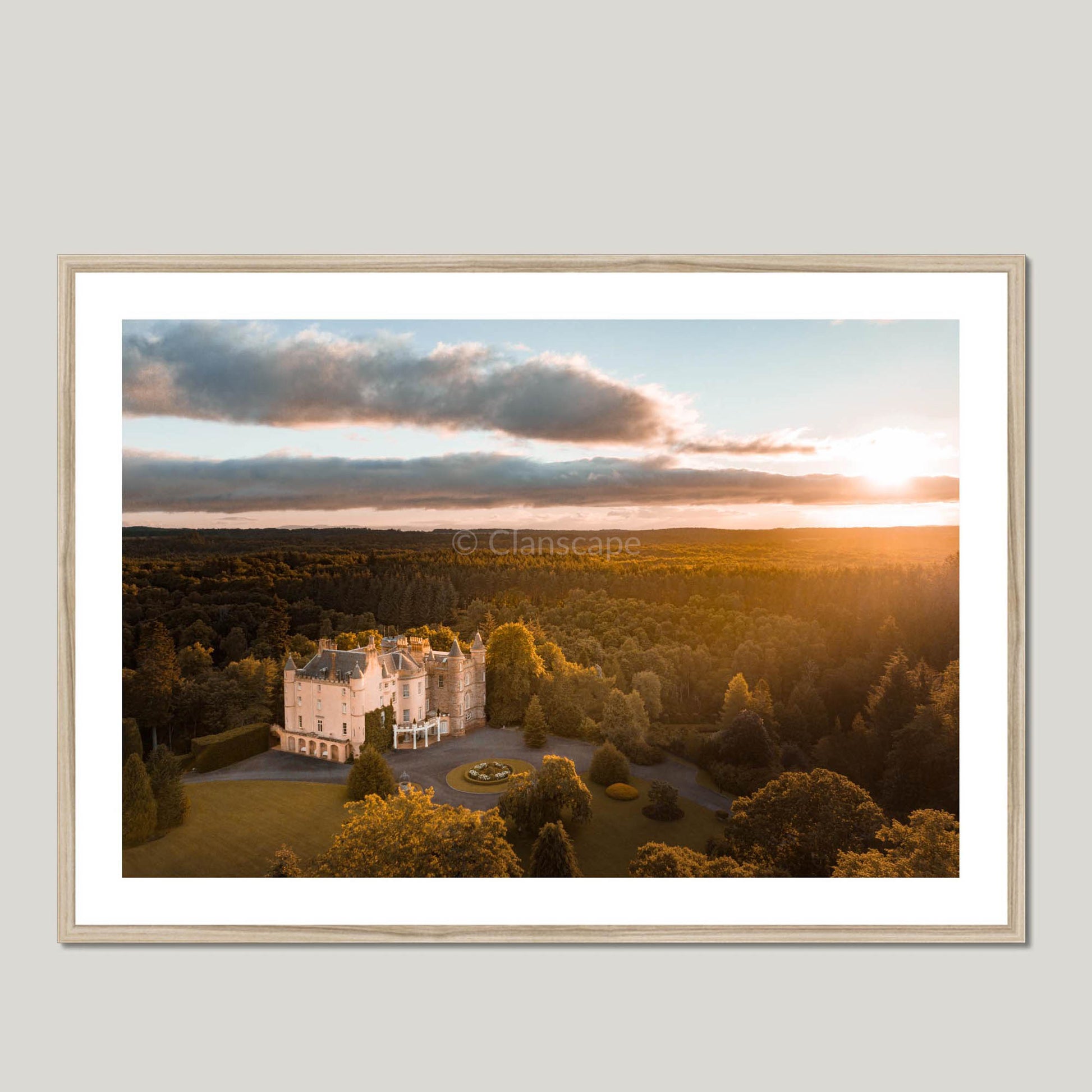 Clan Ross - Balnagown Castle - Framed & Mounted Photo Print 40"x28" Natural