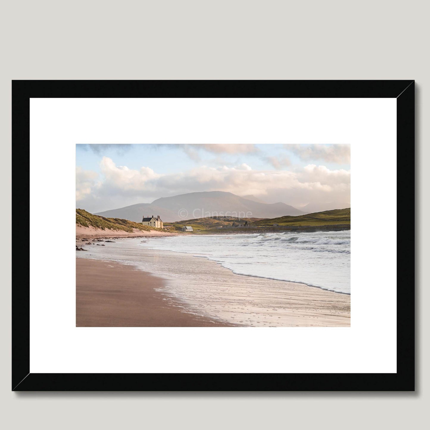 Clan Mackay - Balnakeil House - Framed & Mounted Photo Print 16"x12" Black