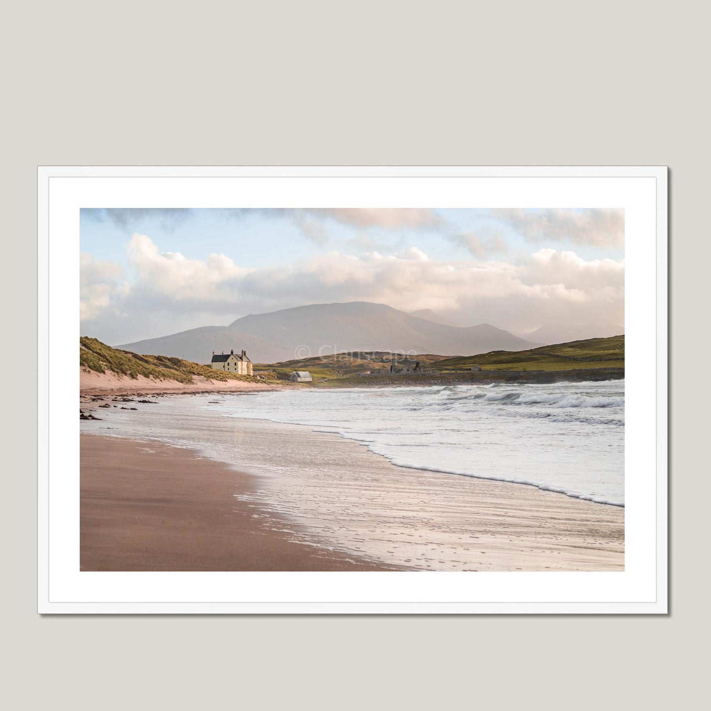 Clan Mackay - Balnakeil House - Framed & Mounted Photo Print 40"x28" White