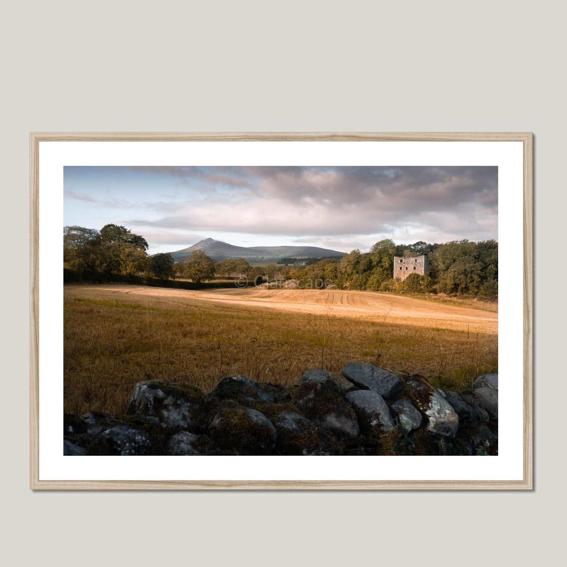 Clan Leslie - Balquhain Castle - Framed & Mounted Photo Print 40"x28" Natural