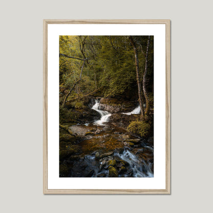 Clan MacGregor - Balquhidder Waterfall - Framed & Mounted Photo Print 20"x28" Natural