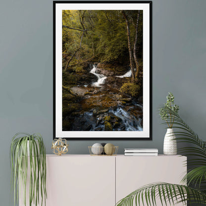 Clan MacGregor - Balquhidder Waterfall - Framed & Mounted Photo Print