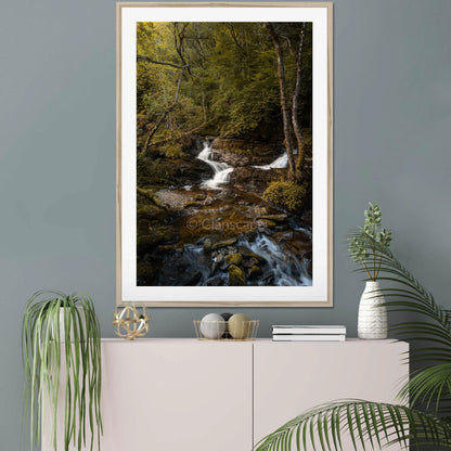 Clan MacGregor - Balquhidder Waterfall - Framed & Mounted Photo Print