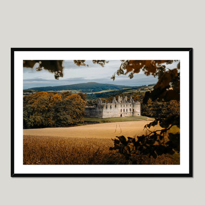 Clan Cumming - Balvenie Castle - Framed & Mounted Photo Print 40"x28" Black