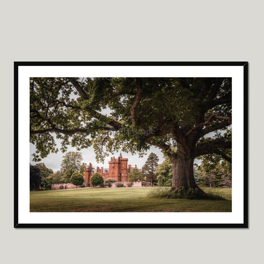 Clan Fraser of Lovat - Beaufort Castle - Framed & Mounted Photo Print 40"x28" Black