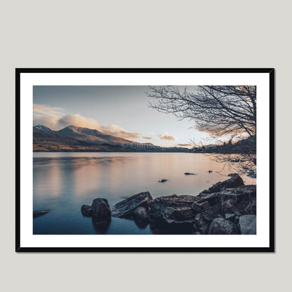 Clan MacMillan - Ben Lawers - Framed & Mounted Photo Print 40"x28" Black