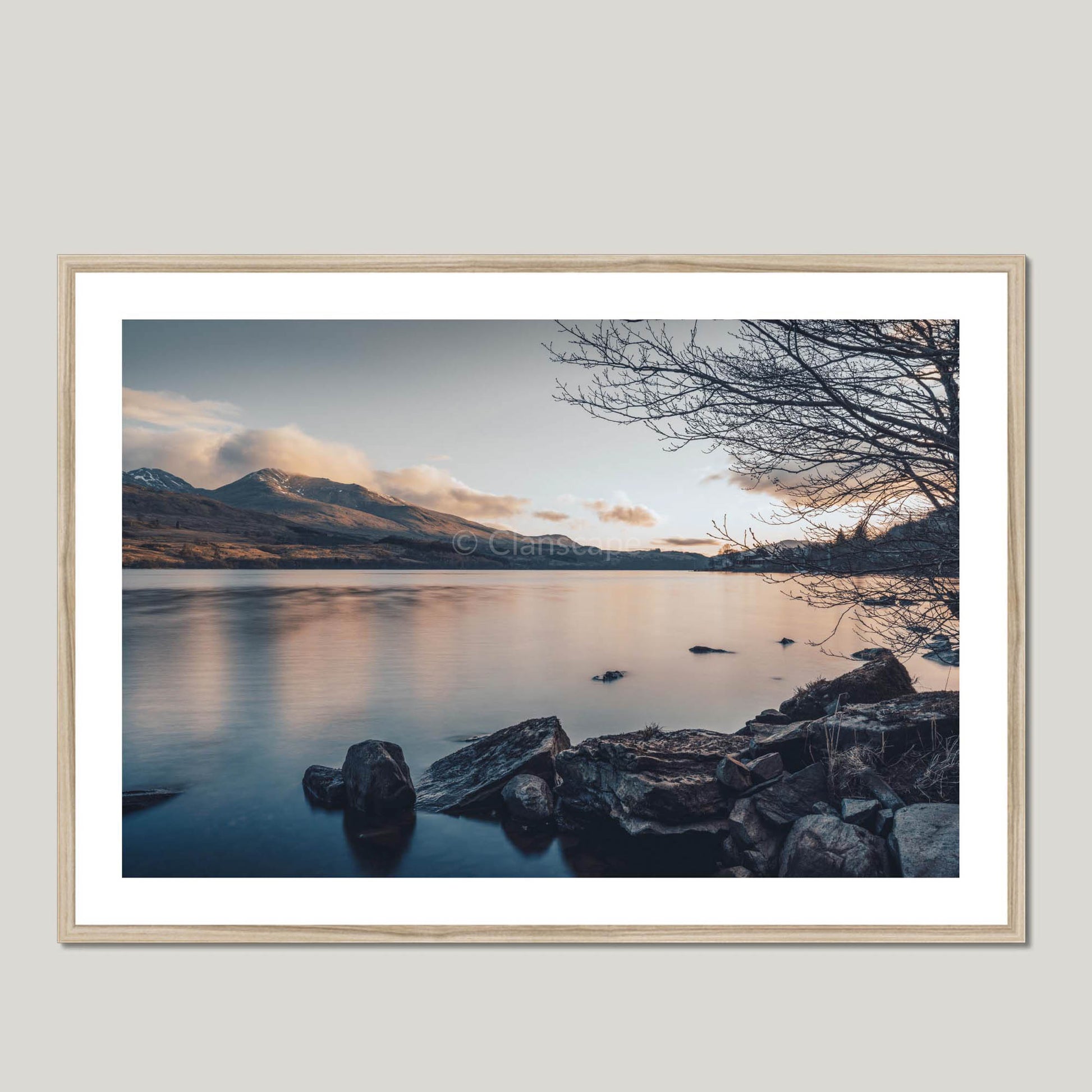 Clan MacMillan - Ben Lawers - Framed & Mounted Photo Print 40"x28" Natural