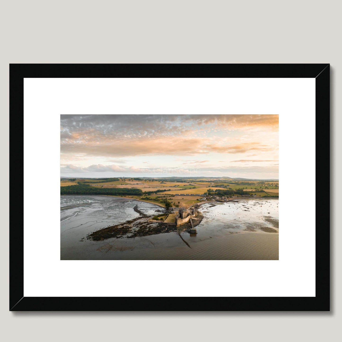 Clan Crichton - Blackness Castle - Framed & Mounted Photo Print 16"x12" Black