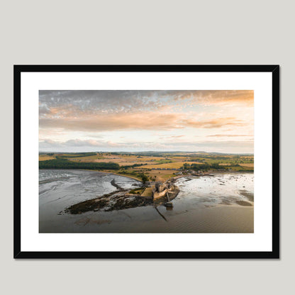 Clan Crichton - Blackness Castle - Framed & Mounted Photo Print 28"x20" Black