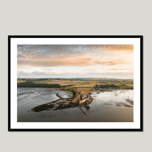 Clan Crichton - Blackness Castle - Framed & Mounted Photo Print 40"x28" Black