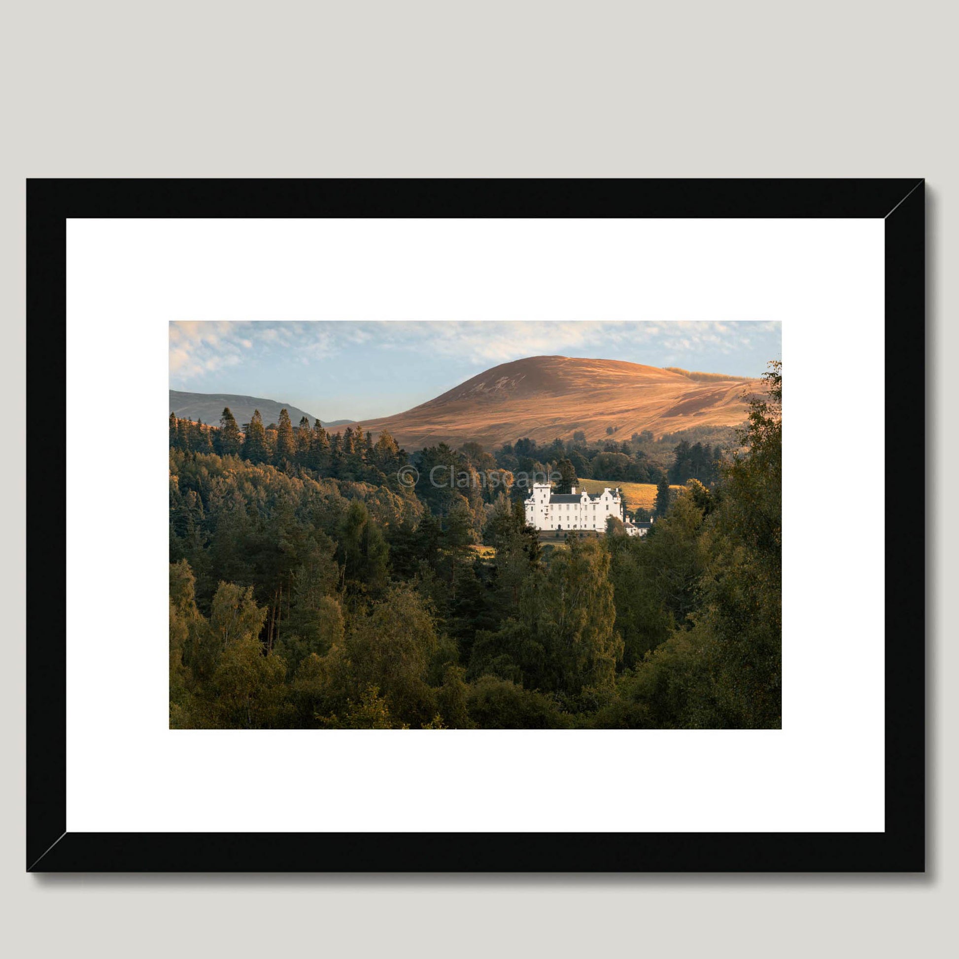 Clan Murray of Atholl - Blair Castle - Framed & Mounted Photo Print 16"x12" Black