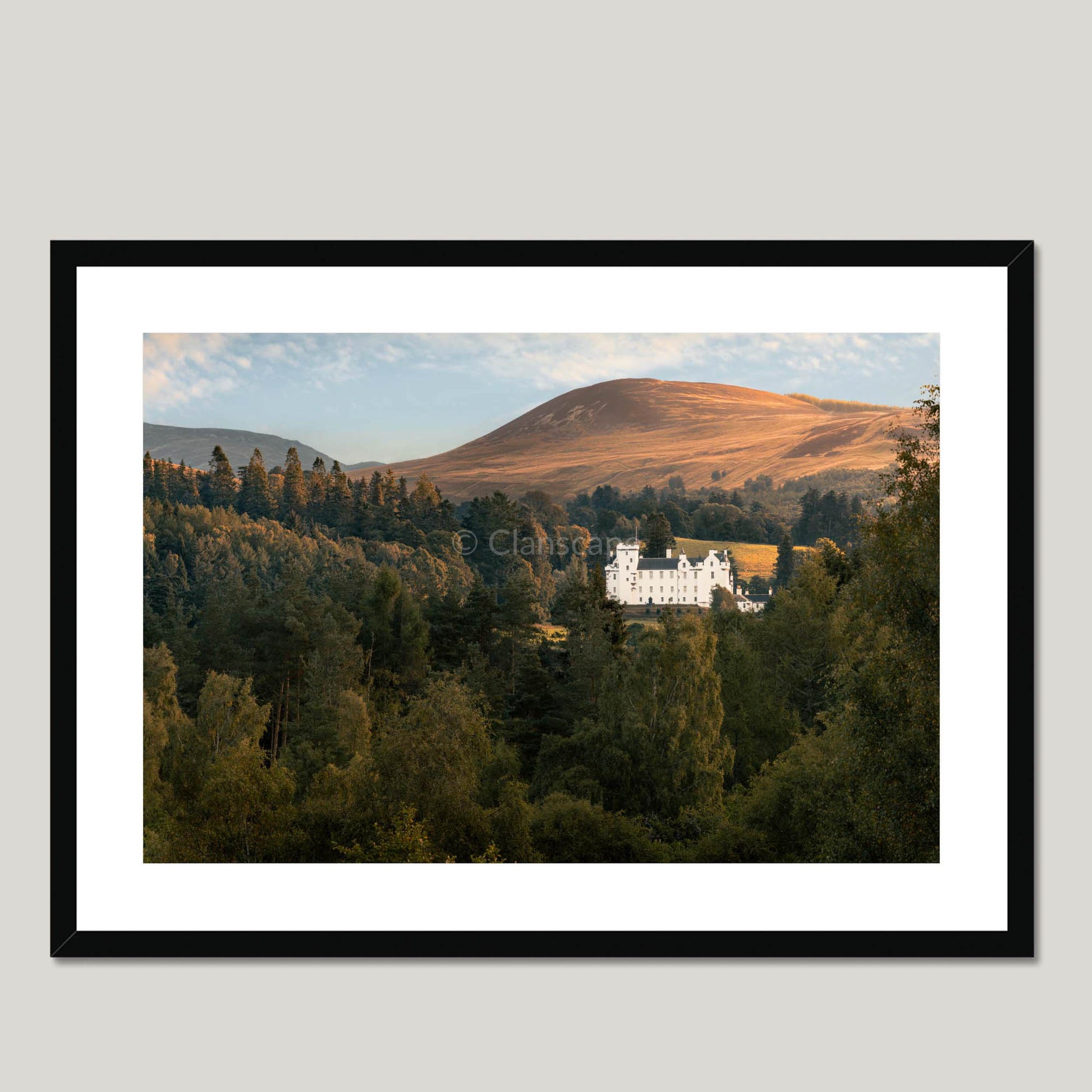 Clan Murray of Atholl - Blair Castle - Framed & Mounted Photo Print 28"x20" Black