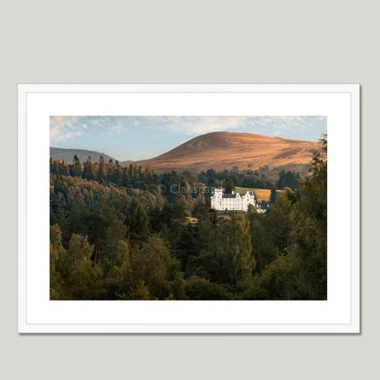 Clan Murray of Atholl - Blair Castle - Framed & Mounted Photo Print 28"x20" White