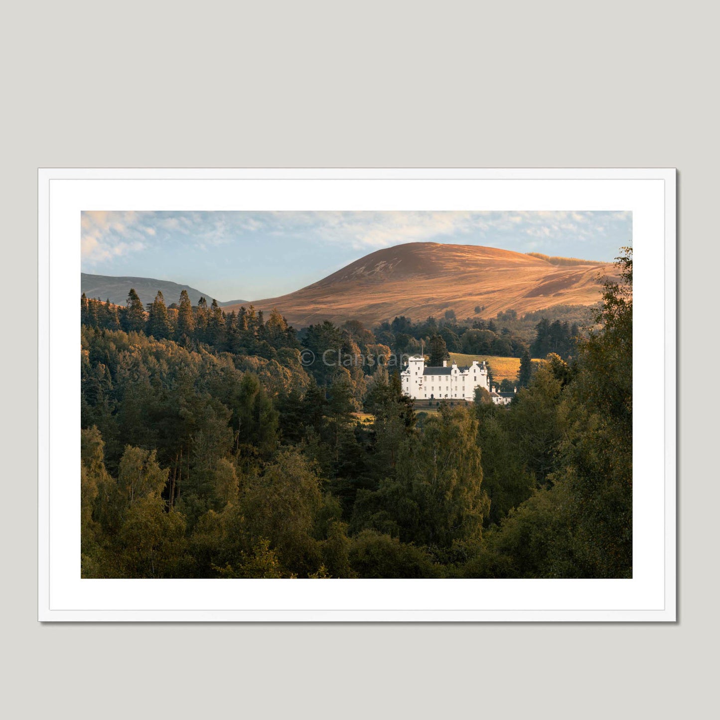 Clan Murray of Atholl - Blair Castle - Framed & Mounted Photo Print 40"x28" White