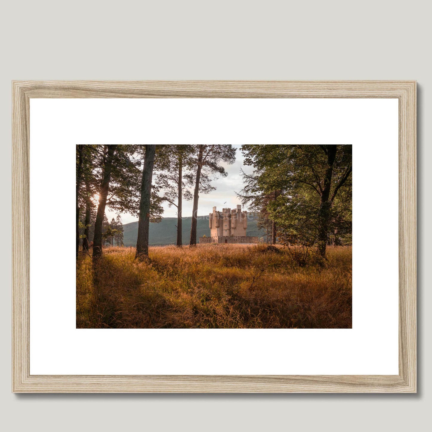 Clan Farquharson - Braemar Castle - Framed & Mounted Photo Print 16"x12" Natural