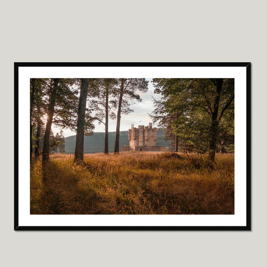Clan Erskine - Braemar Castle - Framed & Mounted Photo Print 40"x28" Black